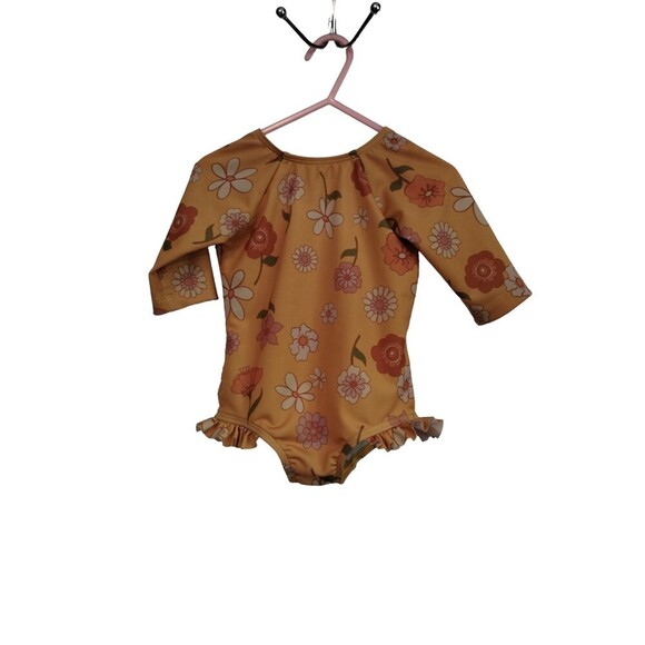 Other - Dotdot smile by Nicole boho yellow long sleeve one piece swimsuit